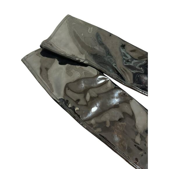 Jeffrey Campbell Knee High Vegan Patent Leather Chain Stiletto Heel Boots 7.5 - Picture 6 of 10